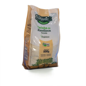 Pacote de Farinha de Mandioca Torrada - acompanhamento tradicional para feijoada, carnes e pratos regionais.