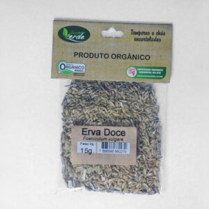 Pacote de Erva Doce 15g - sementes aromáticas para chás, pães, bolos e receitas doces.