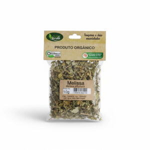 Pacotinho de Melissa (Erva-Cidreira) 10g - erva aromática para chás calmantes, sobremesas e receitas saudáveis.